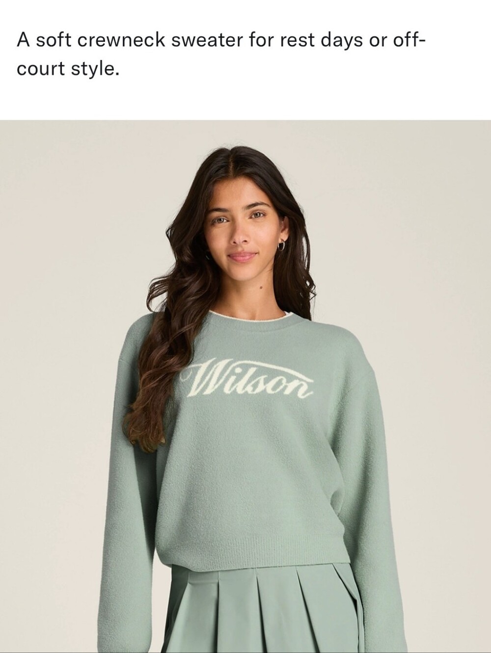 Wilson Fall Aqua Gray Soft Knit Court To Apres Pistachio Knit Soft Sweater s